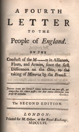Item #11166 A First Letter to the People of England, on the Present Situation and Conduct of...