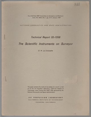 Item #11469 The Scientific Instruments on Surveyor. D. H. Le Criossette