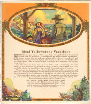 Item #12910 Yellowstone Park Lodges and Camps. YELLOWSTONE, Yellowstone Park Camps Company