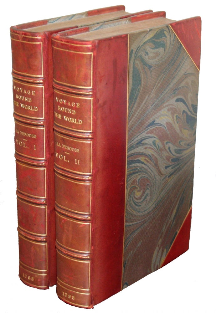 Item #13969 The Voyage of La Perouse Round the World in the Years 1785, 1786, 1787, and 1788, with the Nautical Tables. To which is Prefixed, Narrative of an Interesting Voyage from Manilla to St. Blaise. And annexed Travels Over the Continent, with the Dispatches of La Perouse in 1787 and 1788 by M. de Lesseps. Jean Francois de Galaup La Perouse, Laperouse.