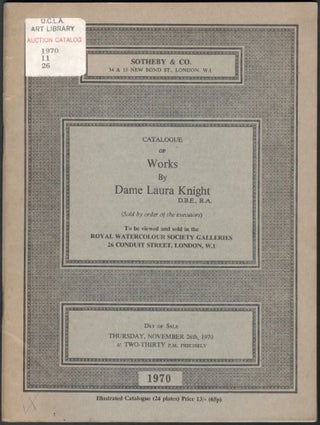 Item #1488 Catalogue of Works by Dame Laura Knight