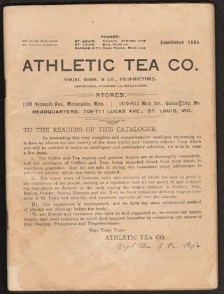 Item #14935 Athletic Tea Co. Catalogue No. 25. HOUSEWARES TRADE CATALOGUE
