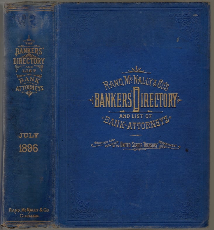 Item #15614 The Bankers' Directory and List of Bank Attorneys, July, 1896. COMMERCE.
