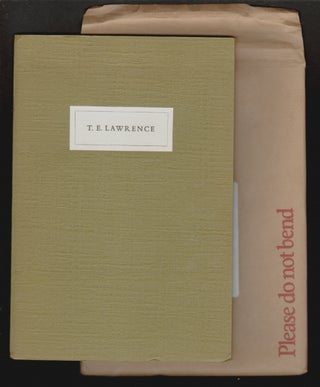 Item #16337 T.E. Lawrence, an hitherto unknown biographical / bibliographical note. Donald Weeks