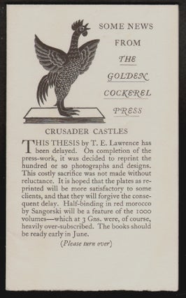Item #16339 Some News from The Golden Cockrel Press. Golden Cockerel Press