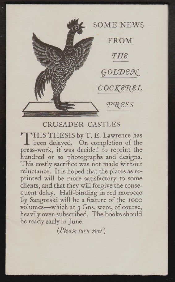 Item #16339 Some News from The Golden Cockrel Press. Golden Cockerel Press.
