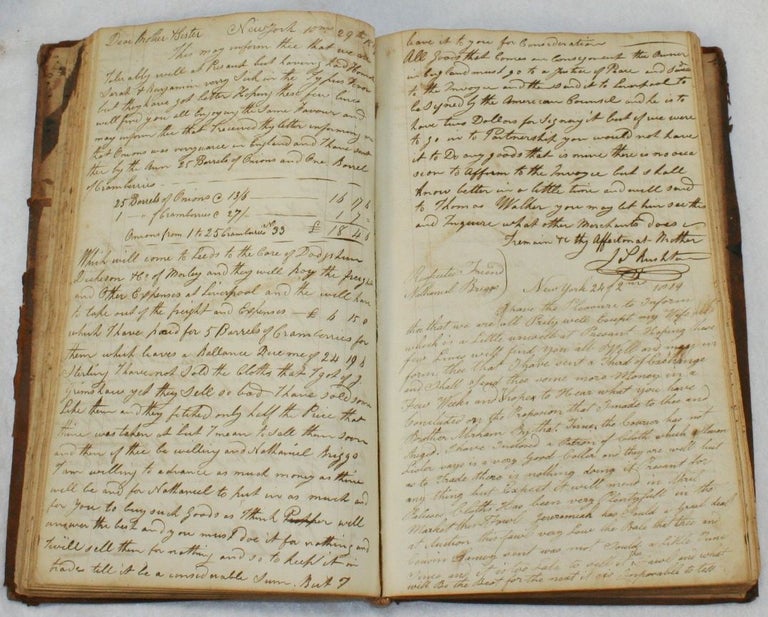Item #18164 Manuscript Letter and Account Book of New York Textile Merchants James Rushton & Son, 1813-1822. NEW YORK COMMERCE.