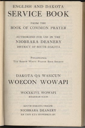 Item #19046 English and Dakota Service Book from the Book of Common Prayer, Authorized for Use in...