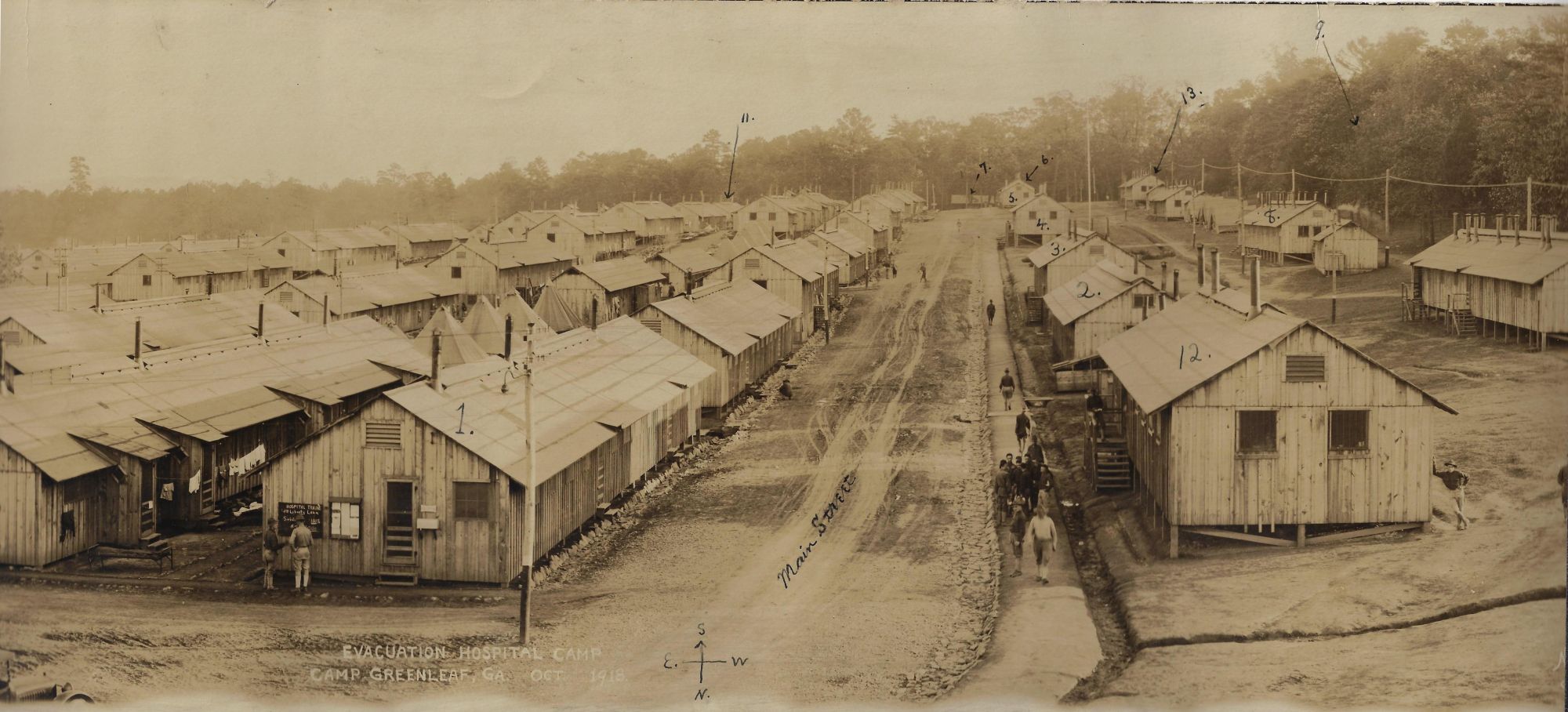 Evacuation Hospital Camp, Camp Greenleaf, GA. Oct 1918 | WORLD WAR