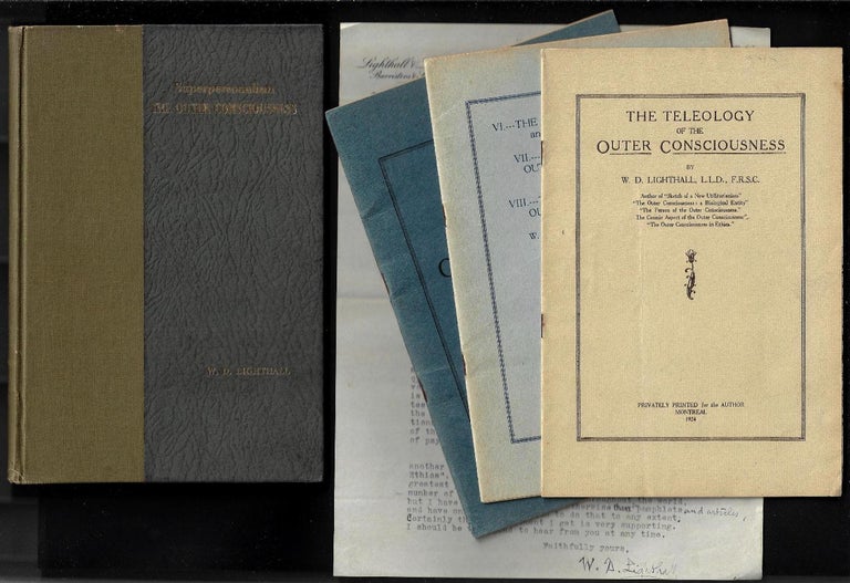 Item #19805 Small Archive of Materials Relating to Philosopher W.D. Lighthall's Concepts of "Superpersonalism" and "The Outer Consciousness" W. D. Lighthall.