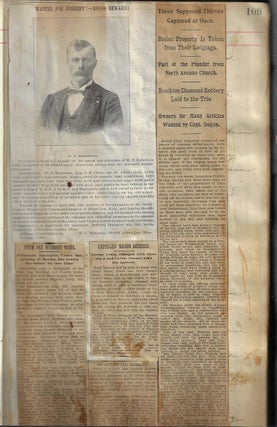 Scrapbook of More than 450 Newspaper Clippings on American Criminals and their Crimes, 1899-1902