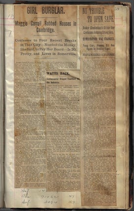 Scrapbook of More than 450 Newspaper Clippings on American Criminals and their Crimes, 1899-1902