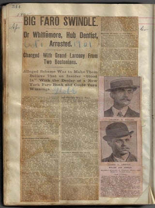 Scrapbook of More than 450 Newspaper Clippings on American Criminals and their Crimes, 1899-1902