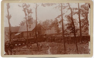 Pair of Original Photographs of African-American Laborers Employed at a Lumber Company in the Post-Reconstruction South
