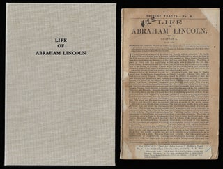 Item #19922 Tribune Tracts No. 6, Life of Abraham Lincoln. LINCOLN, John Locke Scripps