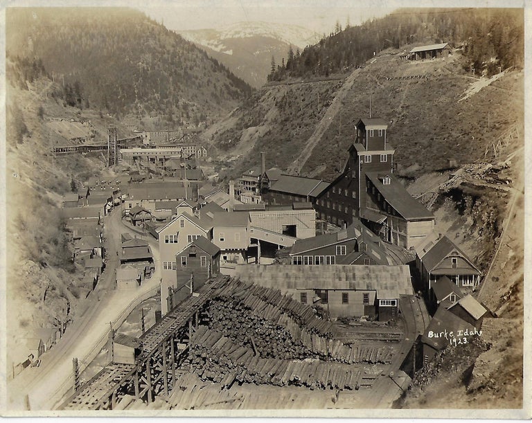 Item #19942 Photographs of the Mining Town of Burke, Idaho, Before and After a Devastating Fire in 1923. MINING IDAHO.