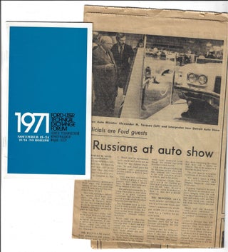 Small Archive Documenting the Ford-USSR Technical Exchange Forum of 1971
