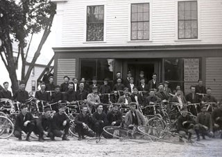 Item #20053 Collection of Glass Plate Negatives of Cyclists and Racing in Oxford County, Maine at...
