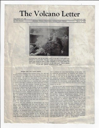 Item #20174 The Volcano Letter, No. 324, March 12, 1931