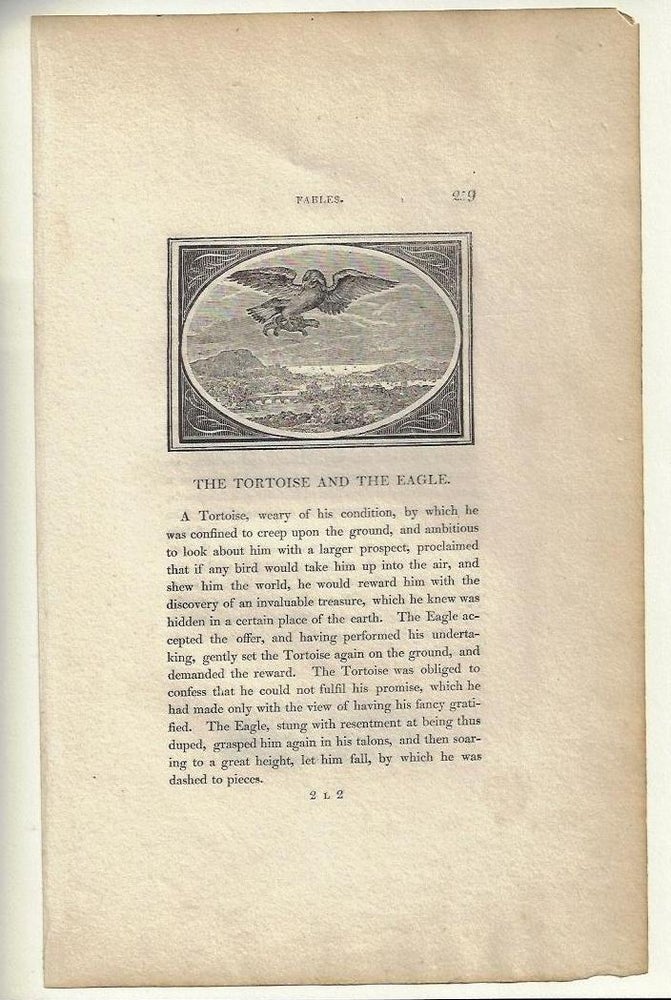 Item #20495 Thomas Bewick and the Fables of Aesop. With an Original Leaf from the First Edition (1818) of The Fables of Aesop and a New Impression from one of Bewick's Original Wood Engravings. John W. Borden, Janet S. Krueger.