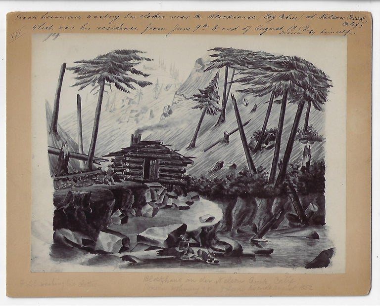 Item #20559 Ten Photographs of Original Artwork for the Gold Rush Narrative From East Prussia to the Golden Gate. Frank Lecouvreur.