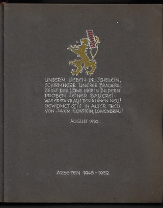 Commemorative Photograph Album of Löwenbräu Beer Halls in Post-War Germany (1945-1952)