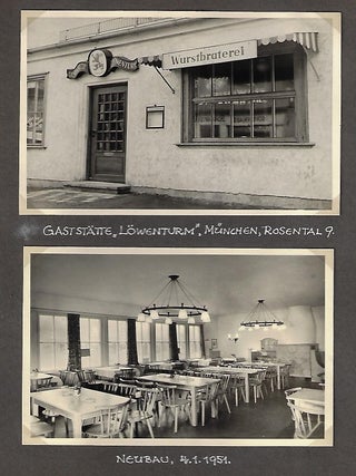 Commemorative Photograph Album of Löwenbräu Beer Halls in Post-War Germany (1945-1952)