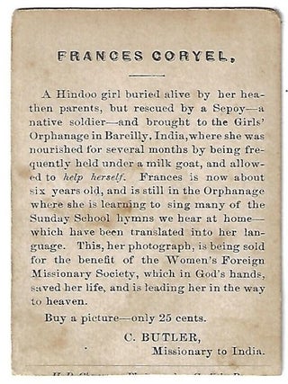 CDV Photograph of Frances Coryell