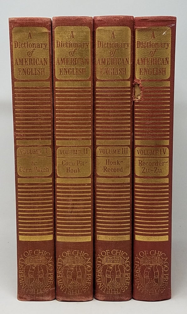 Item #20730 A Dictionary of American English on Historical Principles