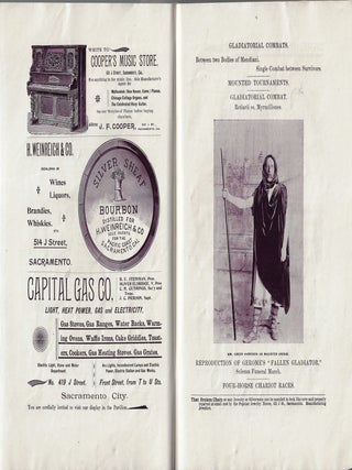 Official Programme, The Circus Maximus of Caesar Augustus Reproduced by the Sacramento Athletic Club at the California State Fair, Sept. 4th to Sept. 16th, 1893