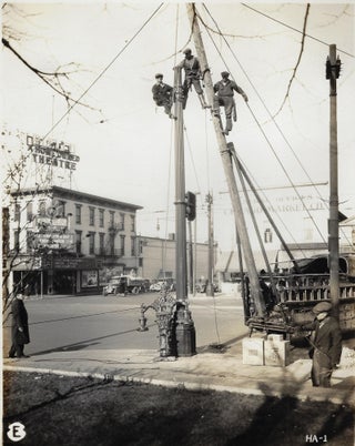 Album of Original Photographs Showing the Installation of Street Lights in Hamilton, Ohio, 1931