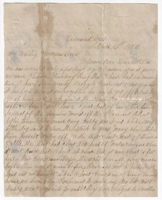 Item #20839 Manuscript Letter Describing the Aftermath of the Great Mississippi River Flood of...