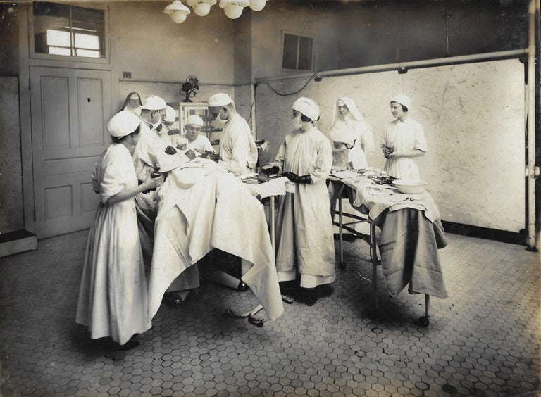 Item #20857 Photograph Album Documenting Nurses' Training at Mercy Hospital and College of Physicians & Surgeons, Baltimore, 1920. NURSING, BALTIMORE, SISTERS OF MERCY.