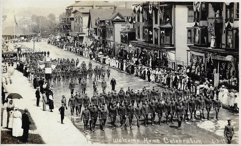 Item #20868 Photo Album Showing the "Welcome Home Celebration" for Soldiers in Newport, Vermont, 1919. WORLD WAR I., Harry Wendell Richardson, HOMECOMING, VERMONT.