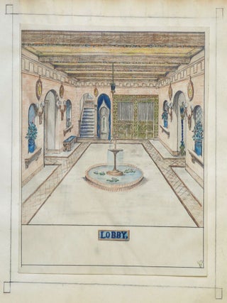 Architect's Renderings and Floor Plans for the Westlake Professional Building, Los Angeles, 1922
