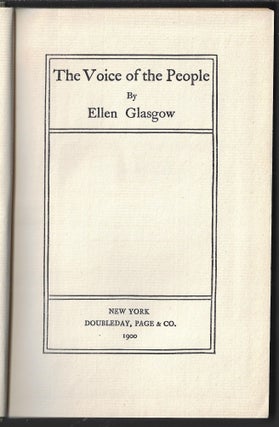 The Voice of the People [With Author's Signature Laid In]