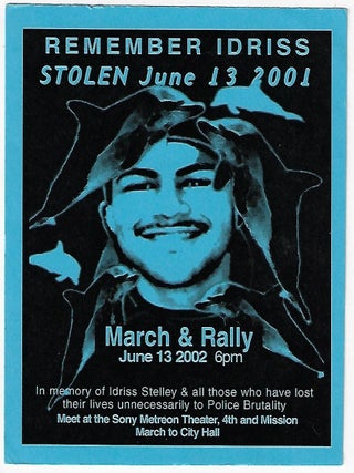 Item #21135 Remember Idriss, Stolen June 13 2001, March & Rally, June 13 2002 6pm