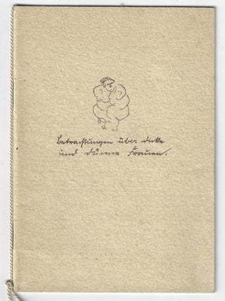 Item #21406 Betrachtungen über dicke und dünne Frauen. Joachim Ringelnatz, Hans Bötticher