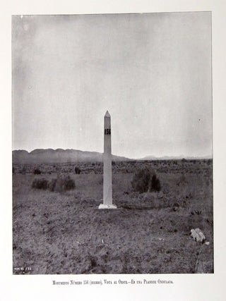 Vistas de los monumentos á lo largo de la línea divisoria entre México y los Estados Unidos de El Paso al Pacífico