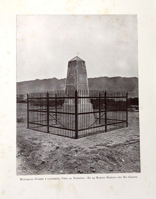 Vistas de los monumentos á lo largo de la línea divisoria entre México y los Estados Unidos de El Paso al Pacífico