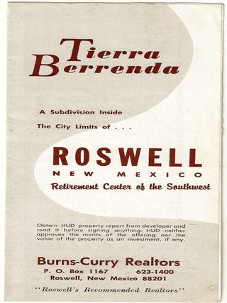 Tierra Berrenda, A Subdivision Inside the City Limits of Roswell New Mexico, Retirement Center of the Southwest