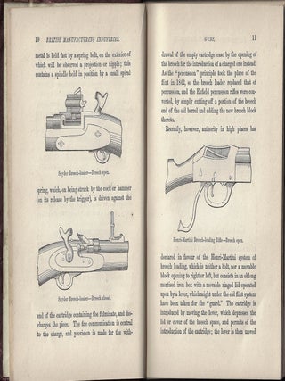 British Manufacturing Industries. Guns, Nails, Locks, Wood Screws, Railway Bolts and Spikes, Buttons, Pins, Needles, Saddlery, and Electroplate. Pens and Papier Mache