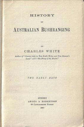 History of Australian Bushranging, The Early Days