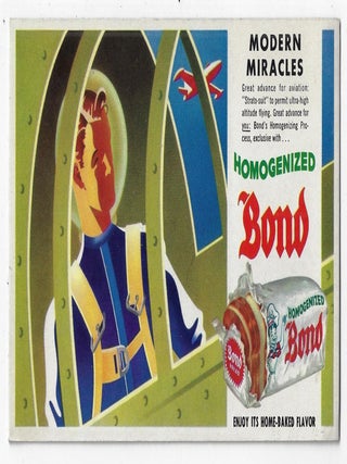 Set of Four Bond Bread Blotters Featuring Jet Age Technology