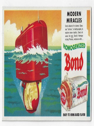 Set of Four Bond Bread Blotters Featuring Jet Age Technology
