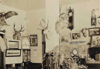 Real Photo Postcard, Early 20th Century Interior View of a Colorado Railroad Station