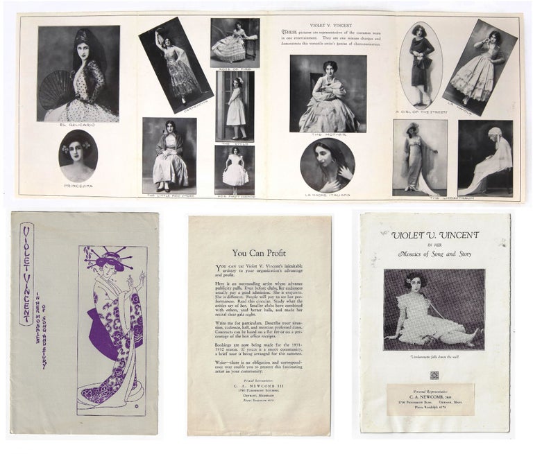 Item #21631 Packet of 1930s Promotional Materials for a Performer Offering Costumed "Interpretations" of Women from Around the World