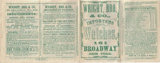 Four Items Related to Wright, Bro. & Co., Watch Importers (and Fraudsters), 1867