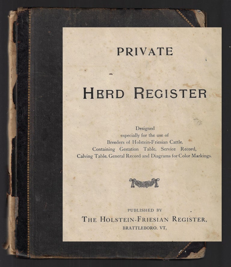 Item #21859 Herd Register of a Goshen, New York, Breeder of Purebred Dairy Cattle, 1901-1920