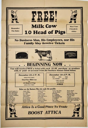 Item #21879 Free Milk Cow, 10 Head of Pigs...Attica is a Good Place to Trade